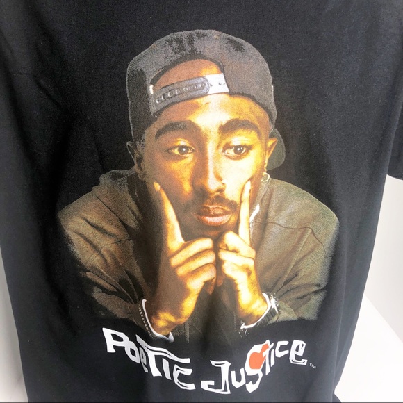Tupac Shakur Poetic Justice Graphic Black Tee - Picture 2 of 4